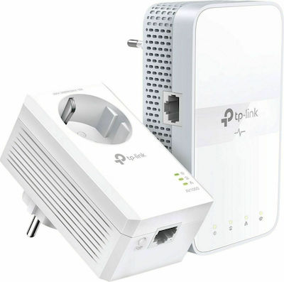 TP-LINK TL-WPA7617 KIT v1 Powerline Διπλό για Ασύρματη Σύνδεση Wi‑Fi 5 με Passthrough Πρίζα και Θύρα Gigabit Ethernet