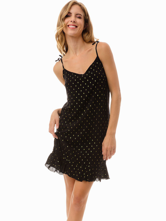 Minerva Summer Women's Nightdress Black