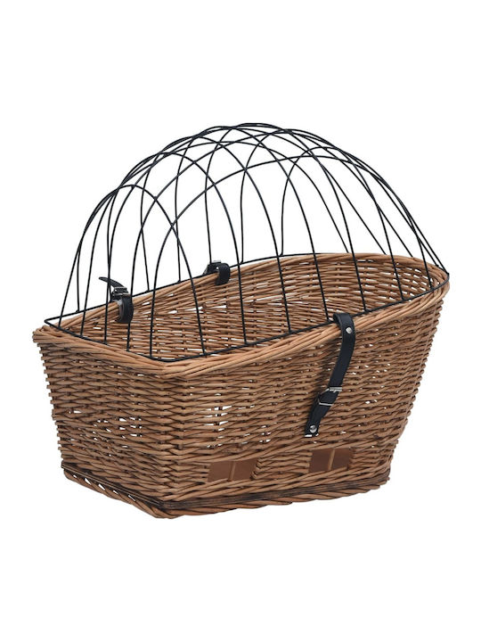 vidaXL 170903 Bicycle Basket Rear with Cover Brown