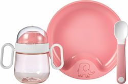 Mepal Feeding Set made of Plastic Pink 3pcs