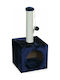 Pet Interest Cube Cat Tree Ονυχοδρόμιο Στύλος Μπλε 31x31x67εκ.