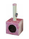 Pet Interest Cube Cat Tree Ονυχοδρόμιο Στύλος Ροζ 31x31x67εκ.