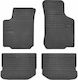 Frogum Set of Front and Rear Mats 4pcs for Seat Leon / Toledo Skoda Octavia Volkswagen Beetle / Bora / Golf 1997-2005 Black