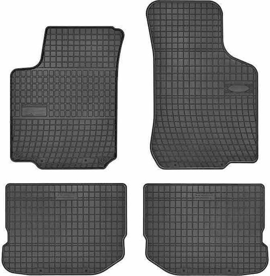 Frogum Set of Front and Rear Mats 4pcs for Seat Leon / Toledo Skoda Octavia Volkswagen Beetle / Bora / Golf 1997-2005 Black