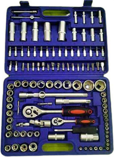 Ratschen- & Steckschlüssel-Sets 1\2" & 1\4" 108Stück