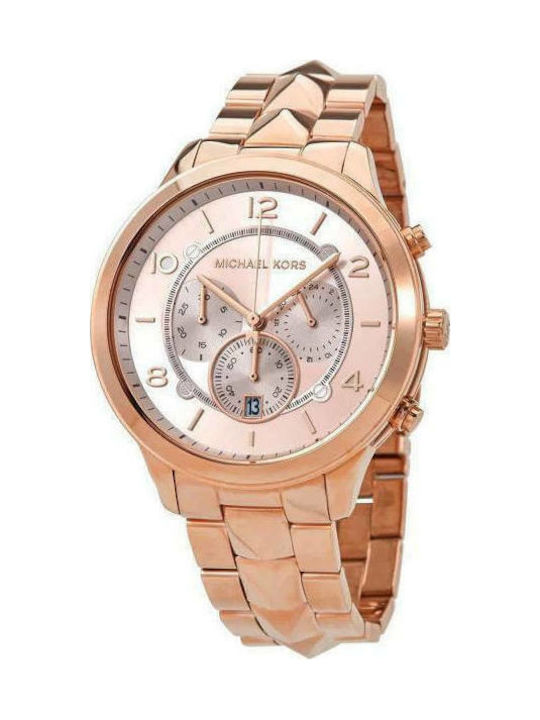 Michael Kors Runway Mercer Ceas Cronograf cu Rose Gold Brățară Metalică