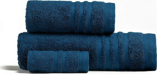 Melinen Σετ Πετσέτες Μπάνιου 3τμχ Premio Dark Blue Βάρους 600gr/m²
