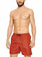 Guess Herren Badehose Rot Drucken