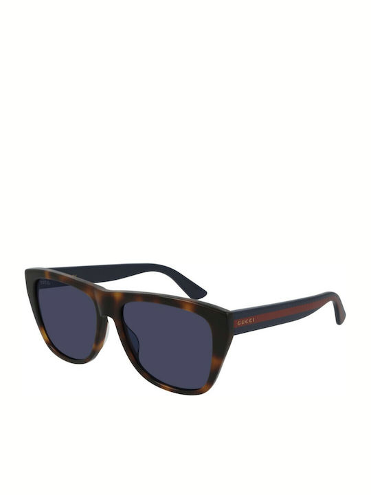 Gucci Unisex Sunglasses with Brown Tartaruga Plastic Frame and Blue Lens GG0926S 002