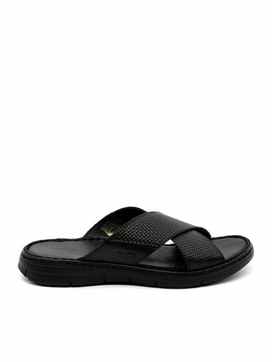 Mexx MXJM0015 Men's Leather Sandals Black