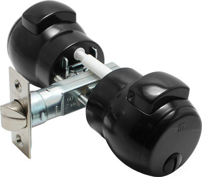 Meroni Serrature Knob Lock Black with Button & Key