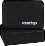 Relaxdays Yoga Block Black Yoga Blocks (2 pieces) Black 23x15x8cm