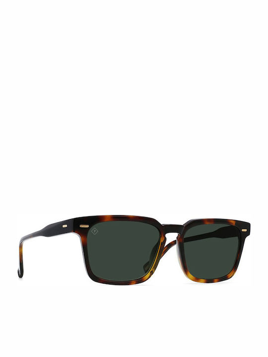 Raen Adin Sunglasses with Brown Tartaruga Plastic Frame and Green Lens
