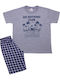 Minerva Set Top & Bottom Kids Summer Pyjamas Gray