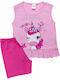 Minerva Pijama pentru copii De vară Roz Baby Unicorn