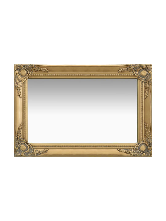 vidaXL Wall Mirror with Gold Wooden Frame 40x60cm 1pcs