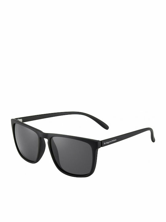 Kruger & Matz Unisex Γυαλιά Ηλίου με Μαύρο Κοκκάλινο Σκελετό και Μαύρο Polarized Φακό KM00020