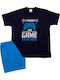 Minerva Kinder Schlafanzug Sommerlich Marineblau MY GAME