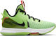 Nike Lebron Witness 5 Χαμηλά Μπασκετικά Παπούτσια Lime Glow / Bright Mango / White / Black