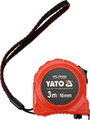 Yato Μετροταινία με Αυτόματη Επαναφορά 16mm x 3m