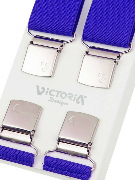 Victoria Suspender Monochrome Blue