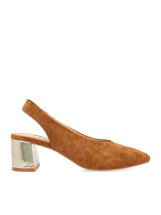 Gioseppo Pumps mit Chunky mittelhohem Absatz Tan