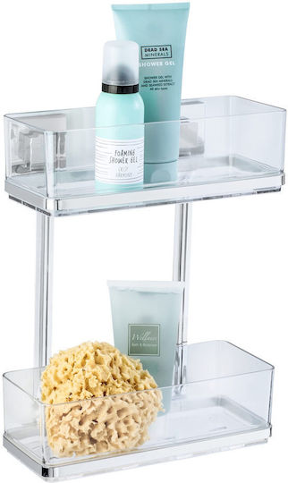 Wenko Bathroom Rack Стенен Рафт за баня Inox с 2 рафта 32.5x25.5x32.5см Сребриста