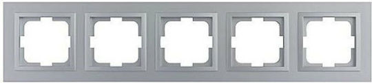 Mono Electric Schalterrahmen 5-fach in Silber Farbe 500-002136164