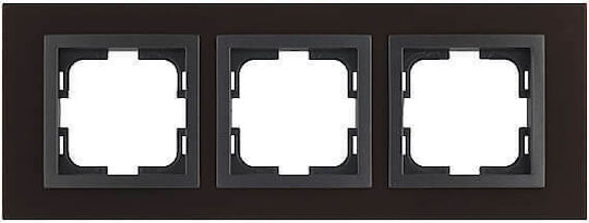 Mono Electric Switch Frame 3 Positions in Brown Color 500-008540162
