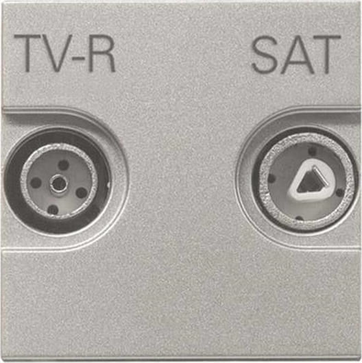 Abb Zenit TV-, Satelliten- und Radiobuchse Terminal in Silber Farbe 702589
