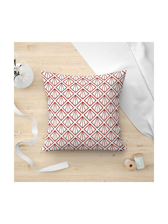 Lino Home Decorative Pillow Case Mayabeque from 100% Cotton 401 Terracotta 45x45cm.