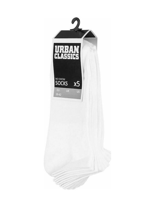 Urban Classics Unisex Μονόχρωμες Κάλτσες Λευκές 5Pack