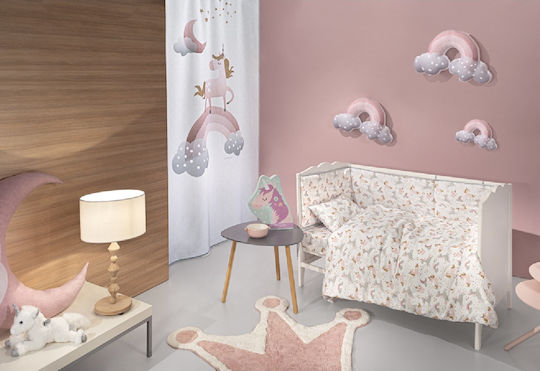 Guy Laroche Rainbow Set Baby Bettlaken Für Krippe Baumwolle Bunt 115x170cm 3Stück