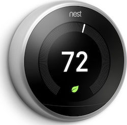Google Nest Learning T3030EX Digital Thermostat Raum Intelligent mit Touchscreen und WLAN Weiß