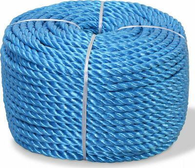 vidaXL Twisted 6mm Polypropylene Rope 200m Μπλε