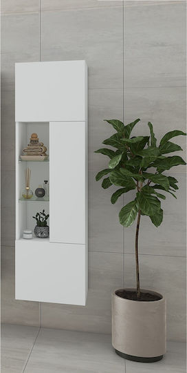 Drop Instinct Wall Hung Cabinet Bathroom Column Cabinet L40xD32xH140cm White
