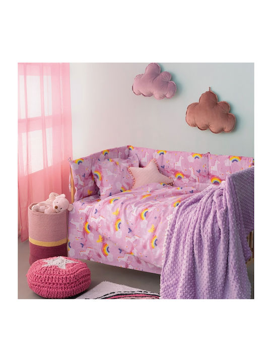 Palamaiki Cotton Baby Quilt My Kingdom MK733 110x150cm Pink