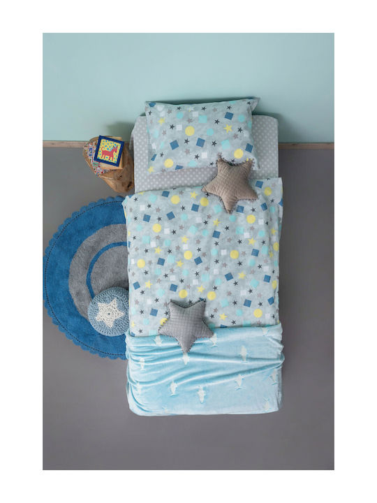 Palamaiki Trend TC929 Set de față de pernă pentru copii din bumbac 100% 50x75cm Albastre
