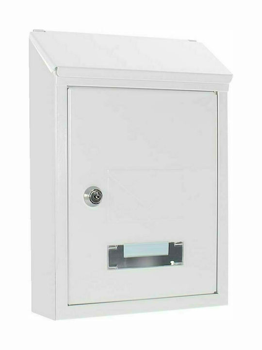 Viosarp Σπιτάκι Mailbox Metallic in White Color 21.5x7x30cm