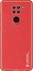 Dux Ducis Yolo Elegant Back Cover Δερματίνης / Σιλικόνης Κόκκινο (Redmi Note 9)