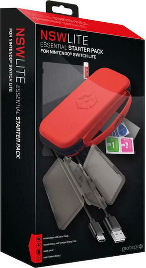 Gioteck Essential Starter Pack Υφασμάτινη Θήκη Μεταφοράς για Κονσόλα Switch Μαύρη