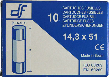 Adeleq Safety Cylindrical Porcelain Fast-Bow 14x51mm 10A (88-1108) 1pcs