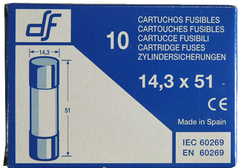 Adeleq Safety Cylindrical Porcelain Fast-Bow 14x51mm 6A (88-1068) 1pcs