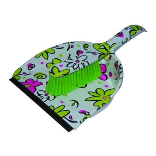 Viosarp Dustpan & Brush Set Plastic Green