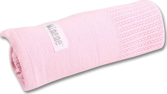 Minene Decke Wickeltücher für Kinderzimmer Knitted Baumwolle Rosa 70x110cm