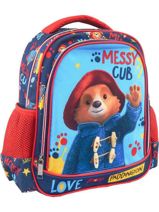 Diakakis Paddington 27x31x31cm School Bag Backpack Kindergarten Multicolour with Water bottle holder 8Liters