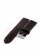 Diloy Straps Καουτσούκ Λουράκι Μαύρο 24mm