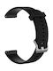 Silicone strap XL easy click Black 22mm