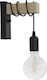 Heronia Modern Wall Lamp with Socket E27 Black Width 15cm