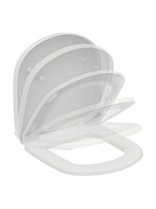 Karag Plastic Soft Close Toilet Seat White Positano 41.5cm S1080C